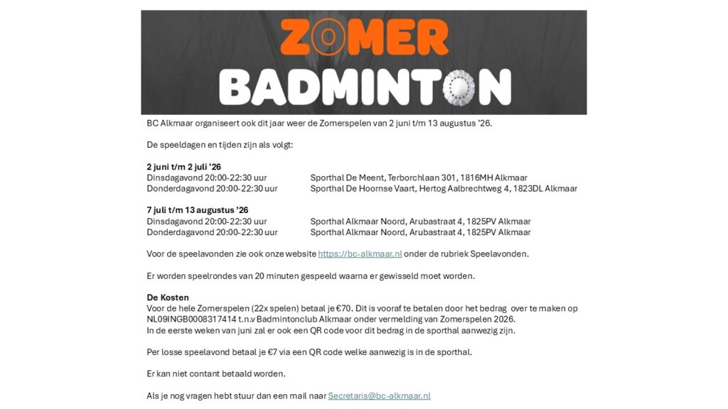 2026 Zomerspelen